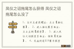 凤仪之诏拖尾怎么获得 凤仪之诏拖尾怎么没了