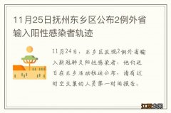 11月25日抚州东乡区公布2例外省输入阳性感染者轨迹