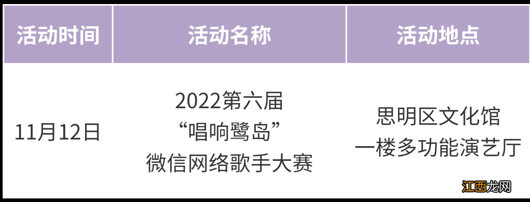 2022厦门市民文化节各区活动安排