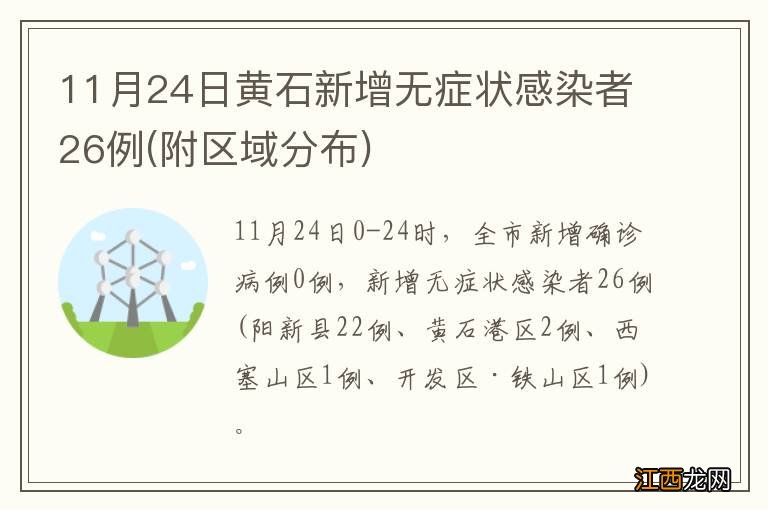 附区域分布 11月24日黄石新增无症状感染者26例