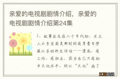 亲爱的电视剧剧情介绍，亲爱的电视剧剧情介绍第24集