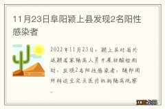 11月23日阜阳颍上县发现2名阳性感染者