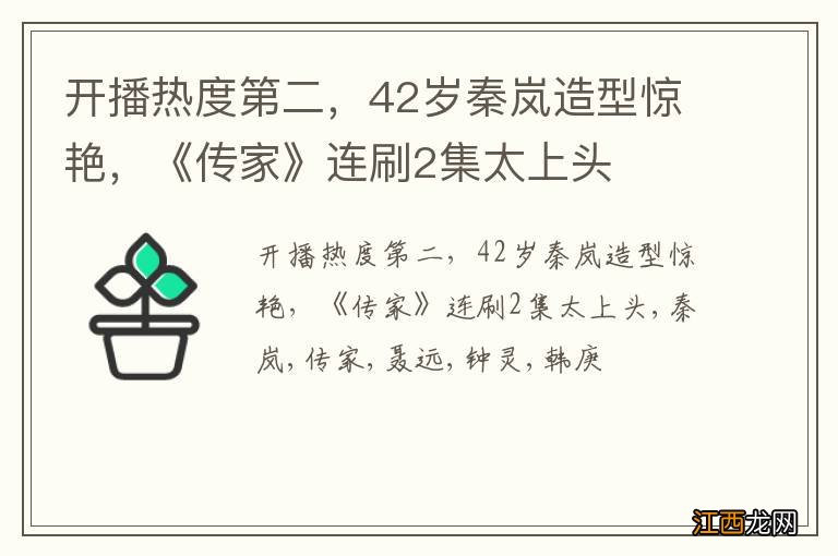 开播热度第二，42岁秦岚造型惊艳，《传家》连刷2集太上头