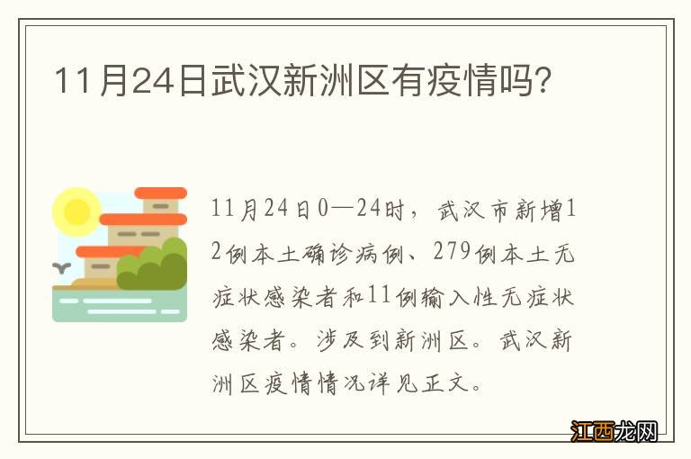 11月24日武汉新洲区有疫情吗？