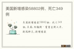 美国新增感染58802例、死亡349例