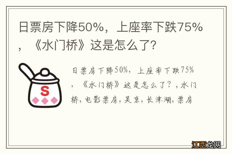 日票房下降50%，上座率下跌75%，《水门桥》这是怎么了？