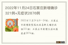 2022年11月24日石家庄新增确诊321例+无症状2876例