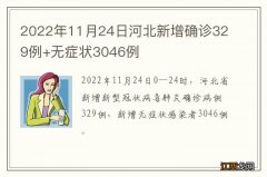 2022年11月24日河北新增确诊329例+无症状3046例