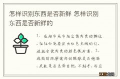 怎样识别东西是否新鲜 怎样识别东西是否新鲜的