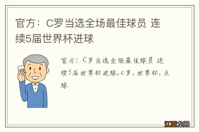 官方：C罗当选全场最佳球员 连续5届世界杯进球