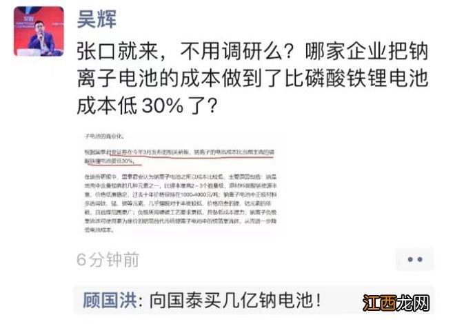 钠电池被“爆吹”后，专家打脸：要向分析师订购几亿支用用