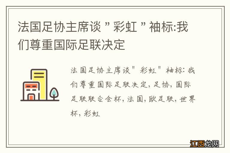 法国足协主席谈＂彩虹＂袖标:我们尊重国际足联决定