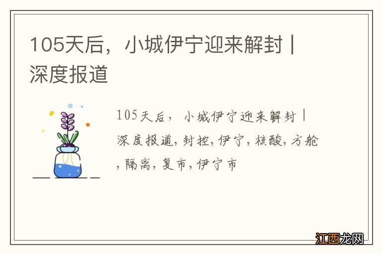 105天后，小城伊宁迎来解封 | 深度报道