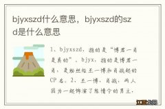 bjyxszd什么意思，bjyxszd的szd是什么意思