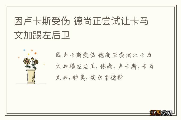 因卢卡斯受伤 德尚正尝试让卡马文加踢左后卫