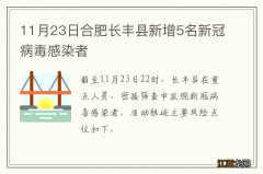 11月23日合肥长丰县新增5名新冠病毒感染者