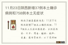 11月23日陕西新增37例本土确诊病例和758例本土无症状