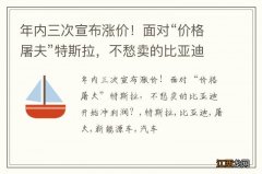 年内三次宣布涨价！面对“价格屠夫”特斯拉，不愁卖的比亚迪开始冲利润？