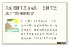 艾伦唱野子是啥电影 一首野子造成了电影里的惨案