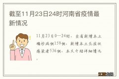 截至11月23日24时河南省疫情最新情况