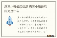 唐三小舞最后结局 唐三小舞最后结局是什么