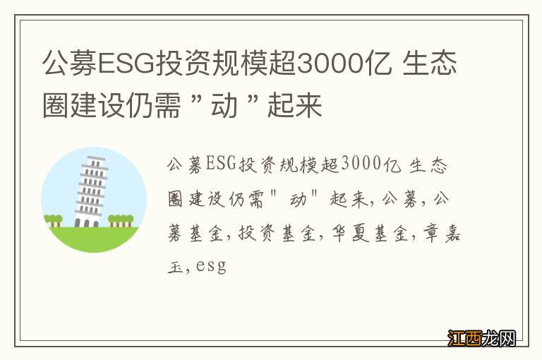 公募ESG投资规模超3000亿 生态圈建设仍需＂动＂起来