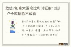 敢信?加拿大围攻比利时狂射12脚 卢卡库捂脸不敢看