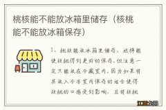 核桃能不能放冰箱保存 桃核能不能放冰箱里储存