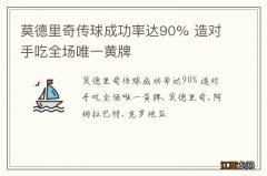 莫德里奇传球成功率达90% 造对手吃全场唯一黄牌