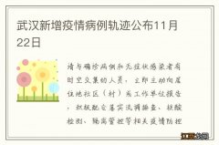 武汉新增疫情病例轨迹公布11月22日