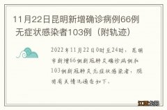 附轨迹 11月22日昆明新增确诊病例66例 无症状感染者103例