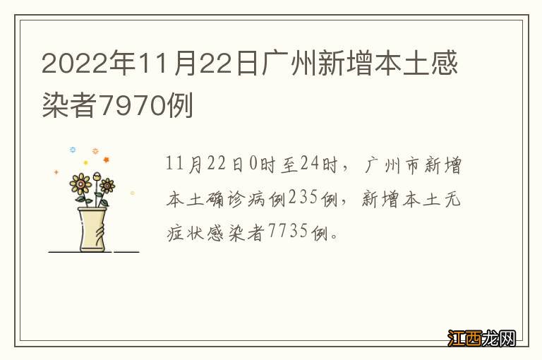 2022年11月22日广州新增本土感染者7970例