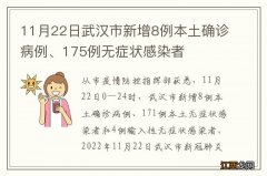 11月22日武汉市新增8例本土确诊病例、175例无症状感染者