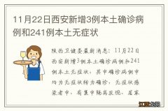 11月22日西安新增3例本土确诊病例和241例本土无症状