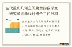 在代数和几何之间跳舞的数学家，研究椭圆曲线时结合了代数和几何