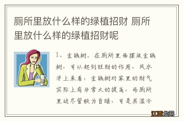 厕所里放什么样的绿植招财 厕所里放什么样的绿植招财呢