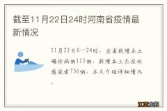 截至11月22日24时河南省疫情最新情况