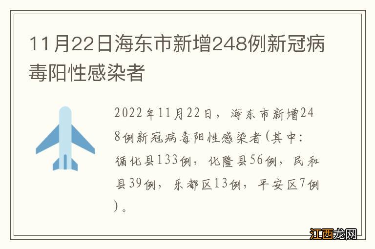 11月22日海东市新增248例新冠病毒阳性感染者