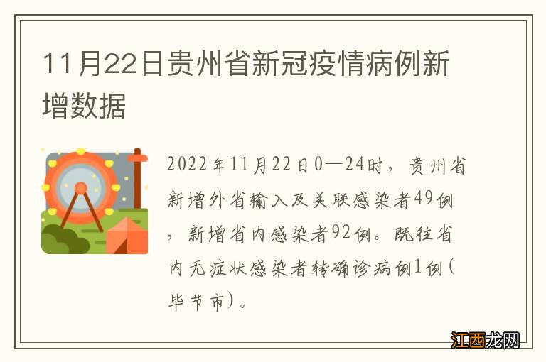 11月22日贵州省新冠疫情病例新增数据