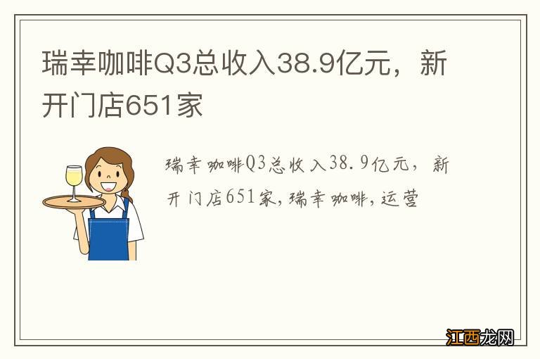 瑞幸咖啡Q3总收入38.9亿元，新开门店651家