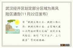 11月22日发布 武汉经开区划定部分区域为高风险区通告