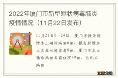 11月22日发布 2022年厦门市新型冠状病毒肺炎疫情情况