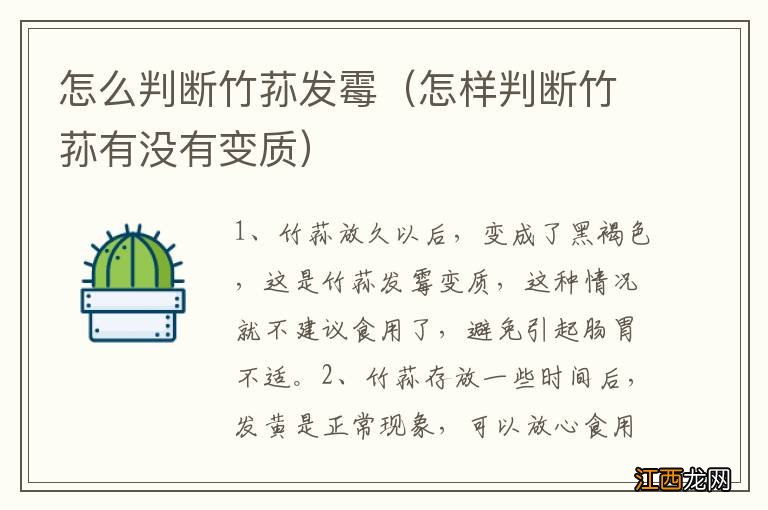 怎样判断竹荪有没有变质 怎么判断竹荪发霉