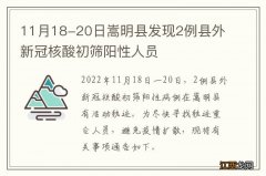 11月18-20日嵩明县发现2例县外新冠核酸初筛阳性人员