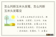 怎么判断玉米头发霉，怎么判断玉米头发霉没