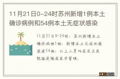 11月21日0-24时苏州新增1例本土确诊病例和54例本土无症状感染者