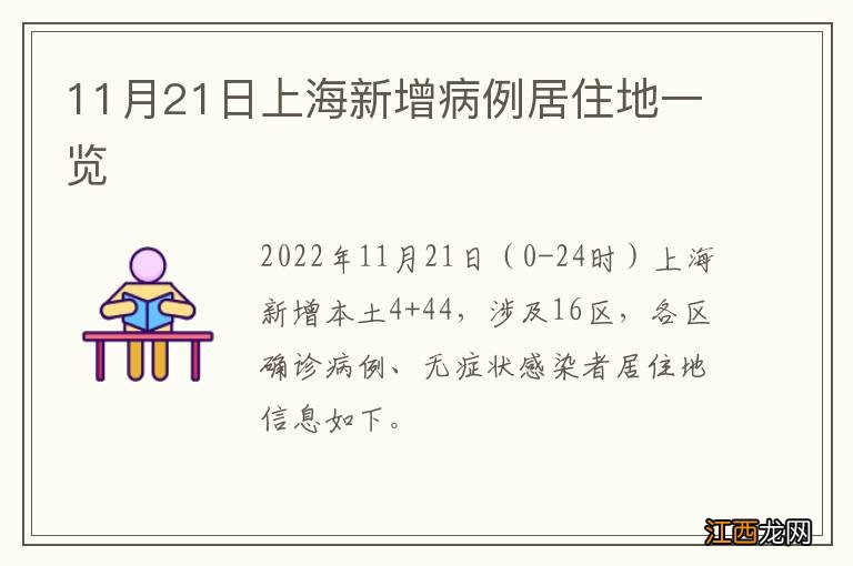 11月21日上海新增病例居住地一览