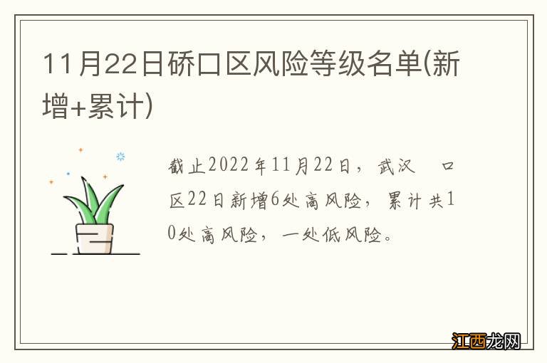 新增+累计 11月22日硚口区风险等级名单