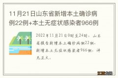 11月21日山东省新增本土确诊病例22例+本土无症状感染者966例