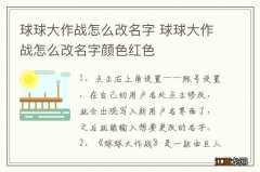 球球大作战怎么改名字 球球大作战怎么改名字颜色红色